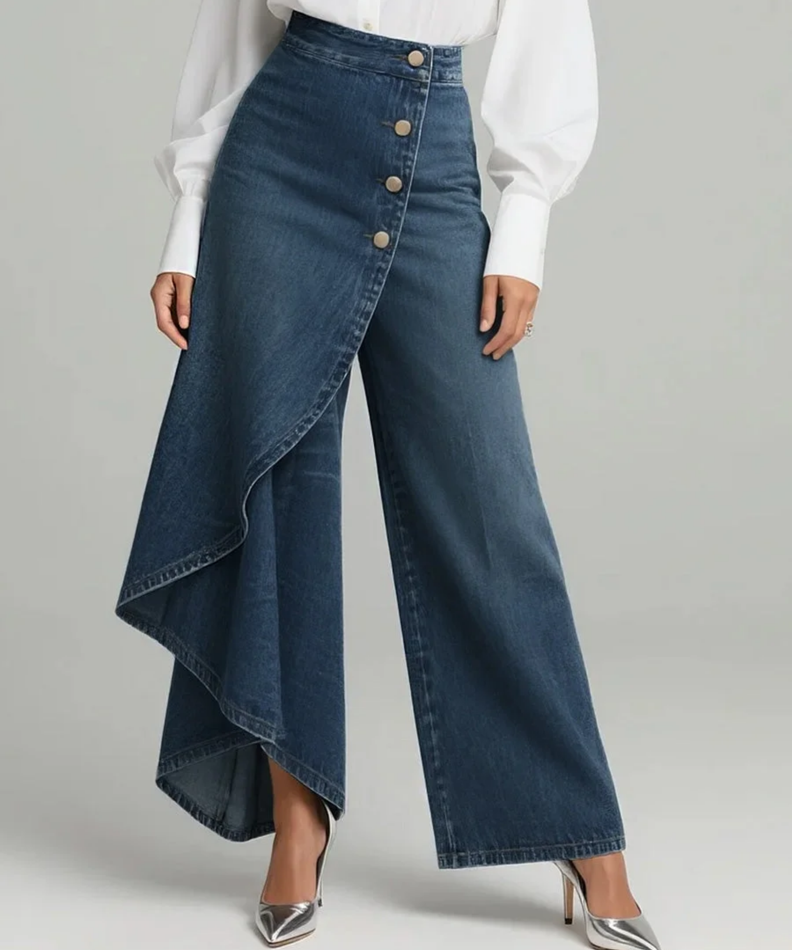 Amélia - Calças de Denim Envolventes