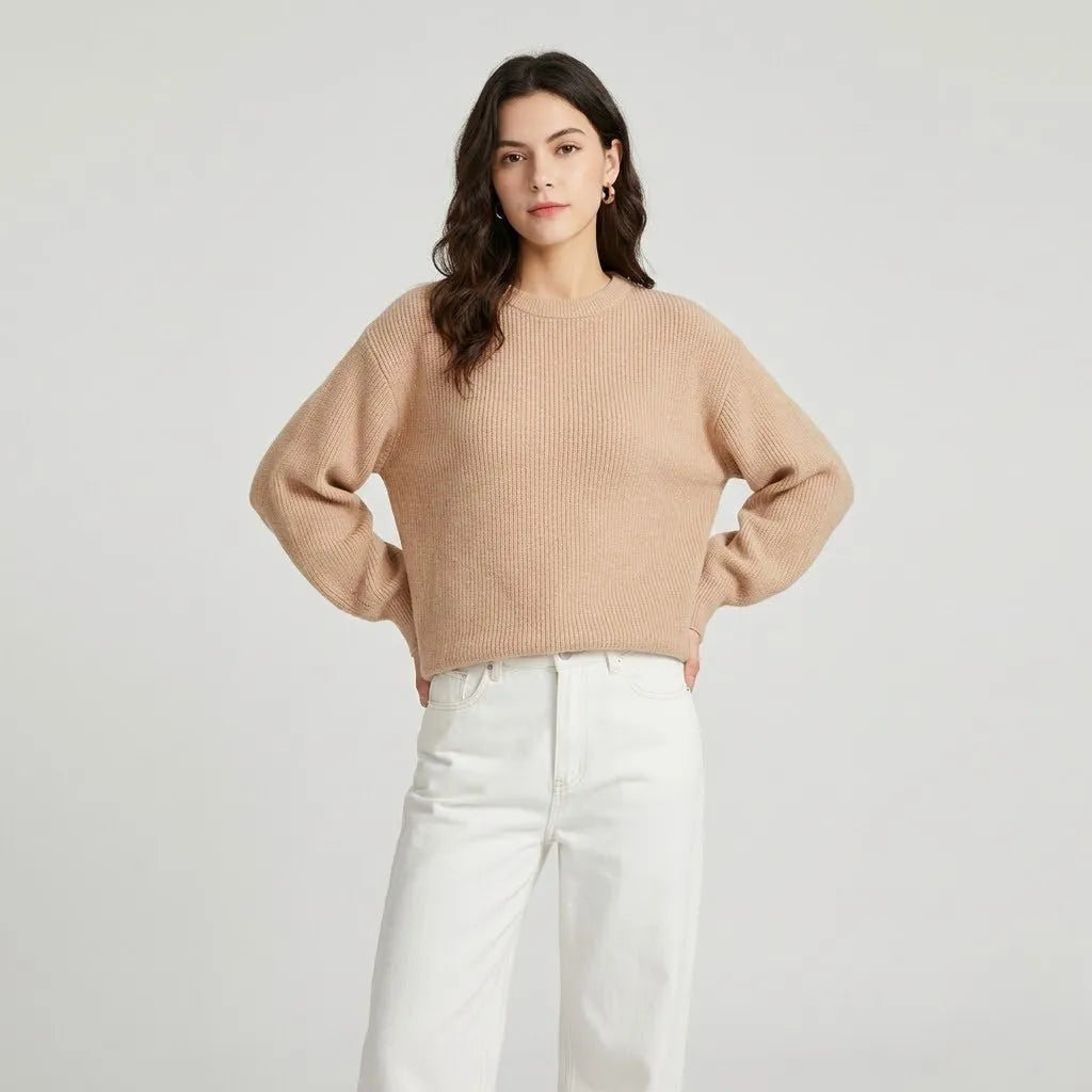 Camisola de malha suave | Corte confortável | Essencial minimalista