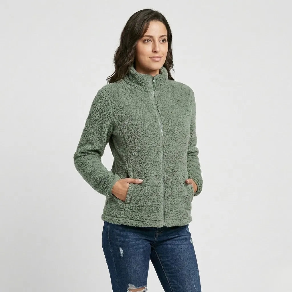 Casaco em fleece com gola alta | Corte confortável | Estilo casual urbano
