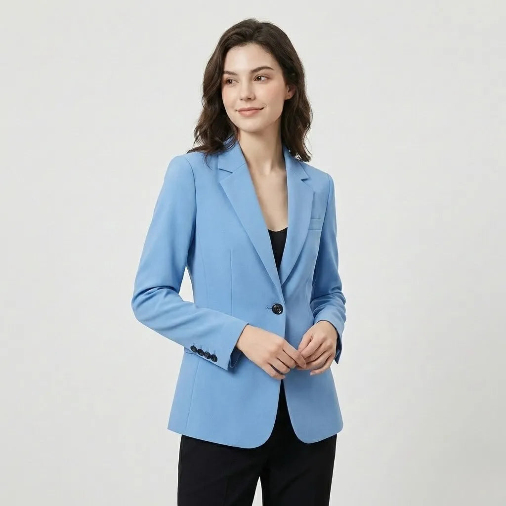 Blazer estruturado clássico em mistura de lã | Corte cintado | Elegância intemporal