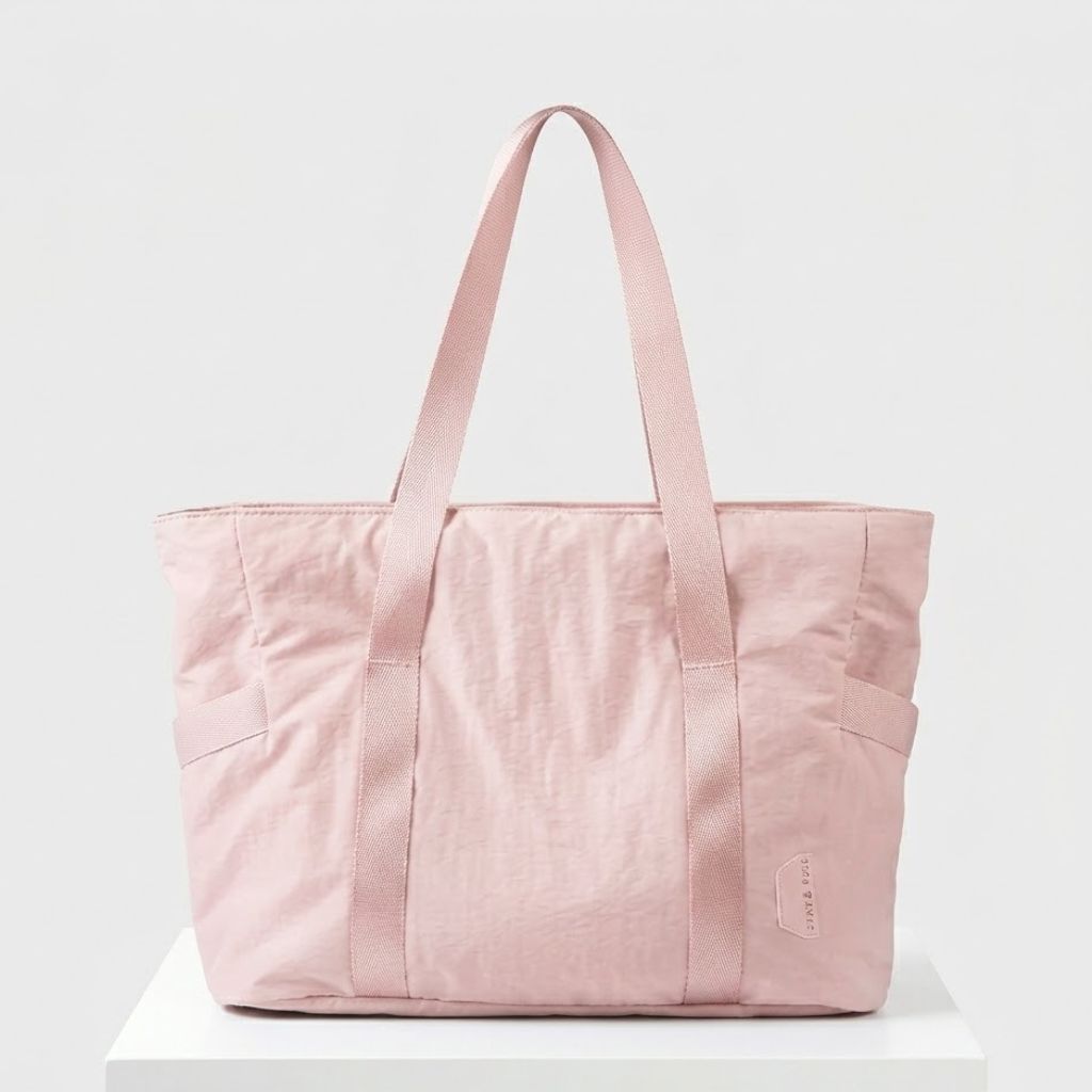 Saco Tote Funcional com Bolsos Laterais e Alças Largas