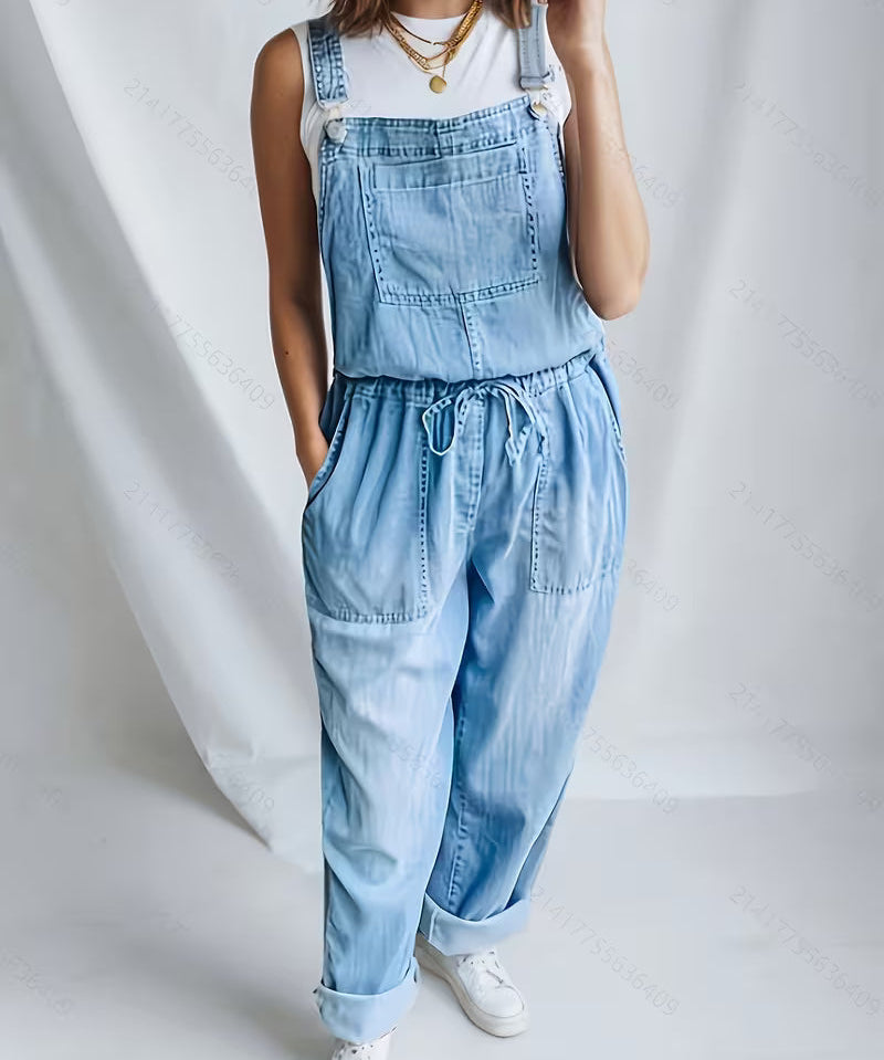 Verónica - Macacão Relaxado Denim