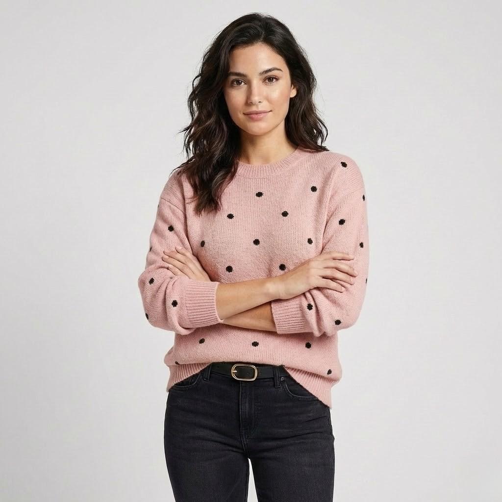 Camisola de malha texturada com padrão subtil | Corte confortável | Elegância casual
