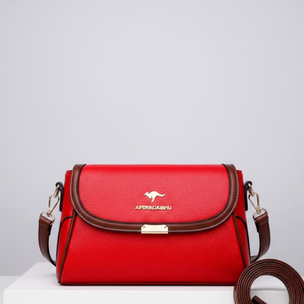 Mala Tiracolo Estruturada com Aba Frontal e Alça Ajustável Elegante