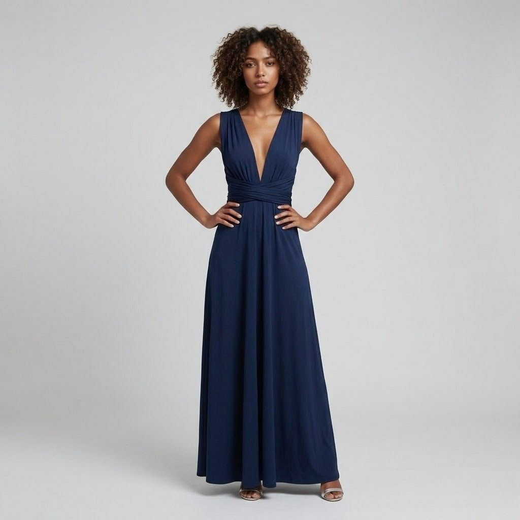 Vestido Longo Versátil Multi-Posições para Estilo Personalizado