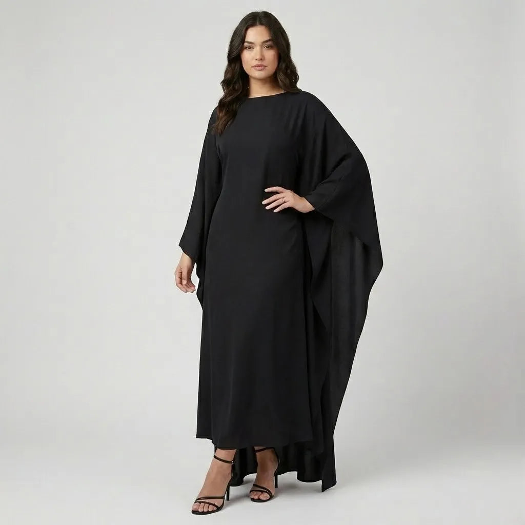 Vestido comprido fluido de linhas minimalistas | Corte direito | Elegância intemporal