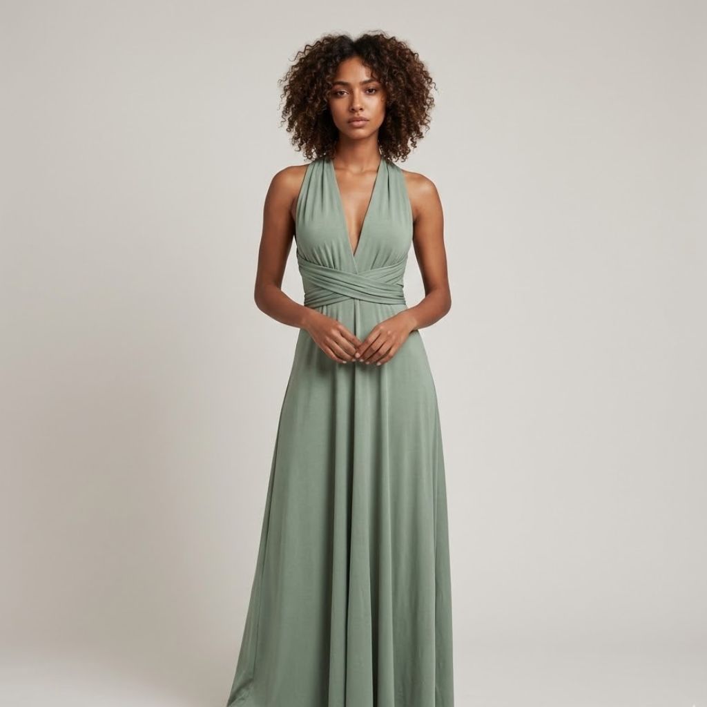 Vestido Longo Versátil Multi-Posições para Estilo Personalizado