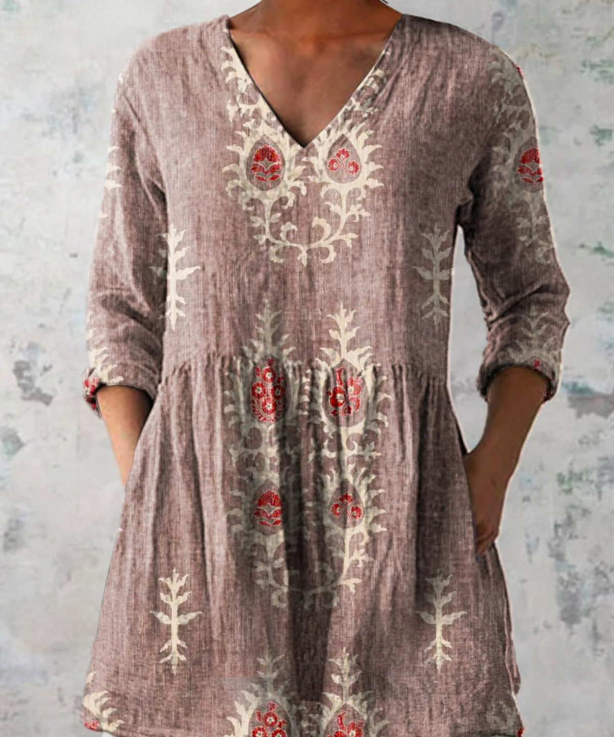 Elise | Blusa Longa com Decote em V