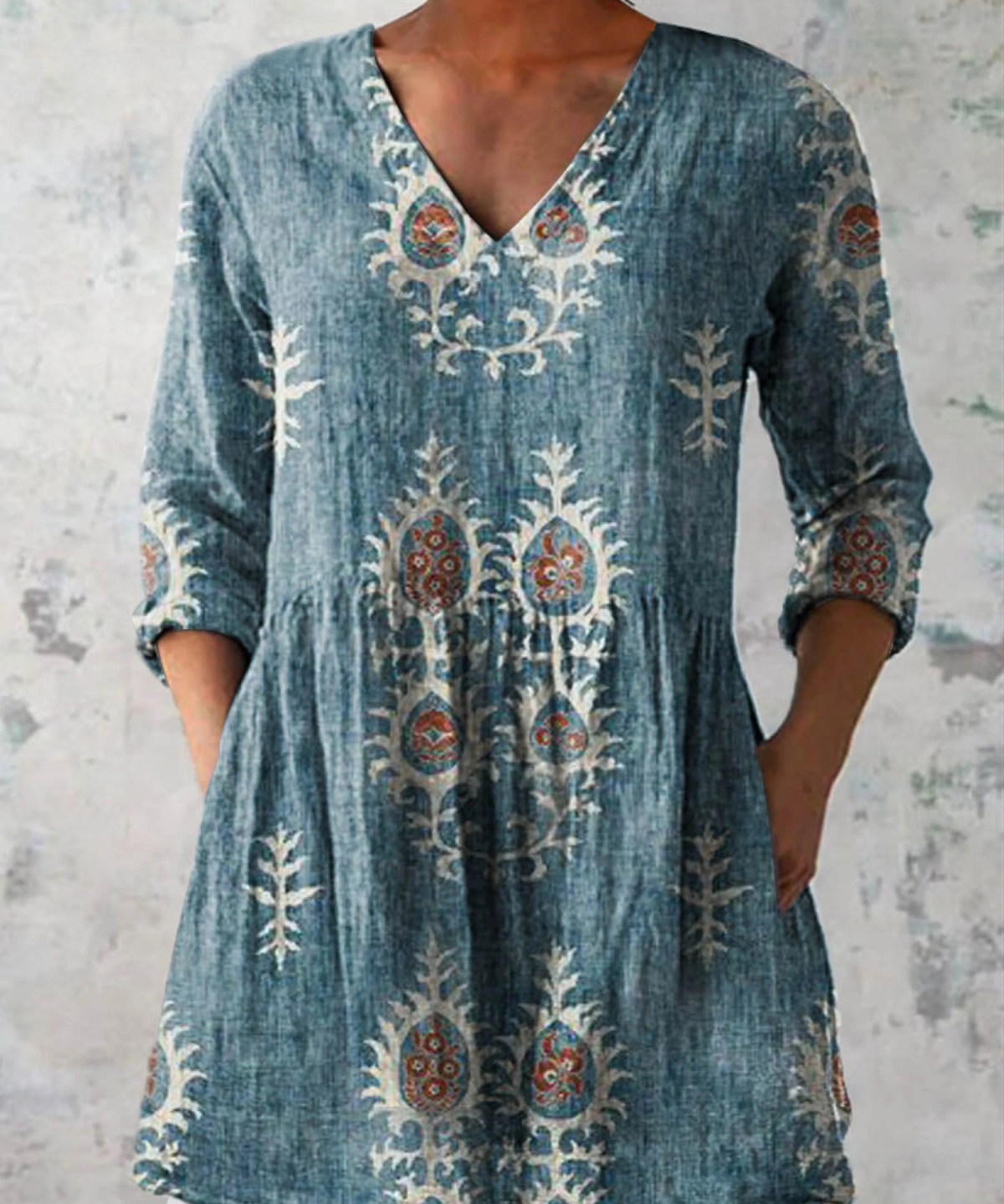 Elise | Blusa Longa com Decote em V