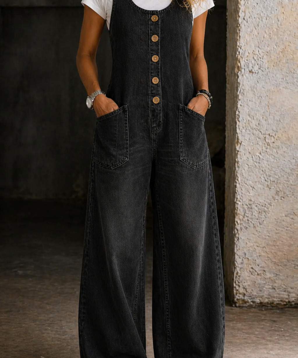 Elisabete - Jardineiras de Algodão Vintage Lavadas