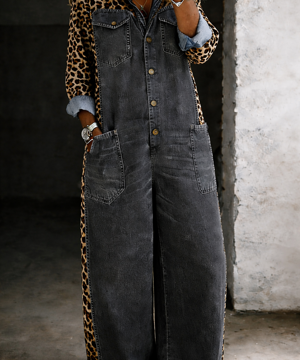 Ariana - Macacão de Denim One Piece