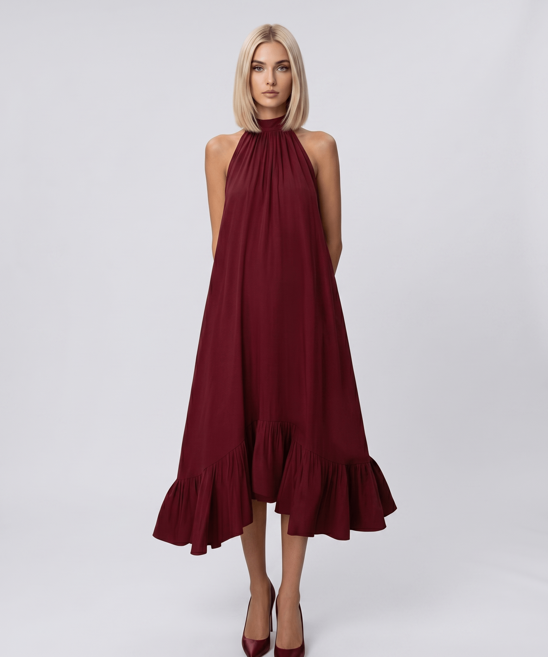 Vestido Midi Veloura