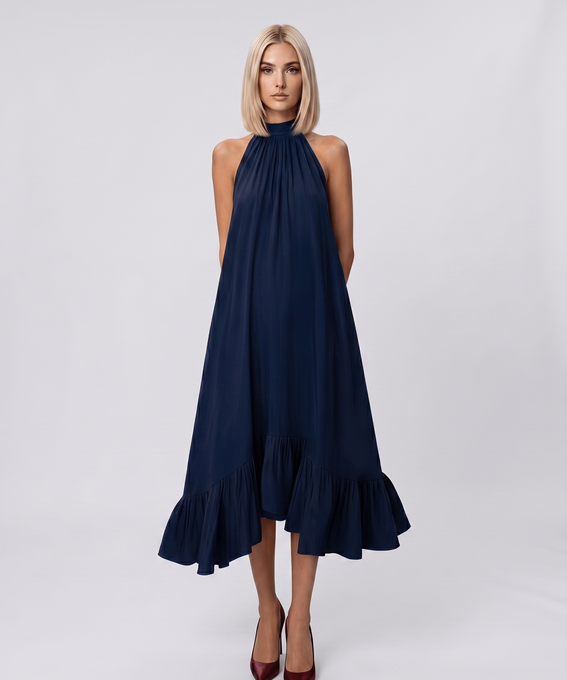 Vestido Midi Veloura