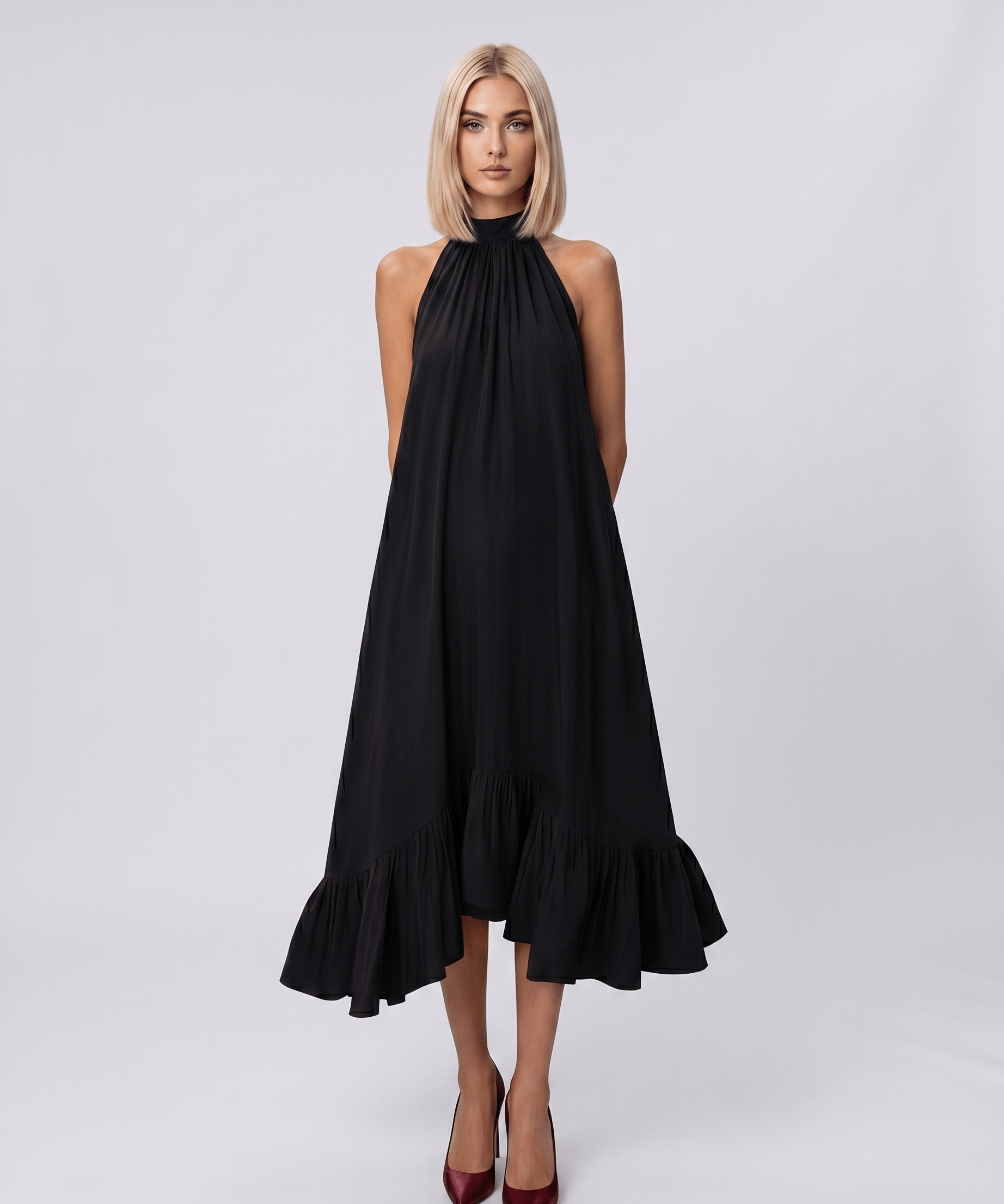 Vestido Midi Veloura