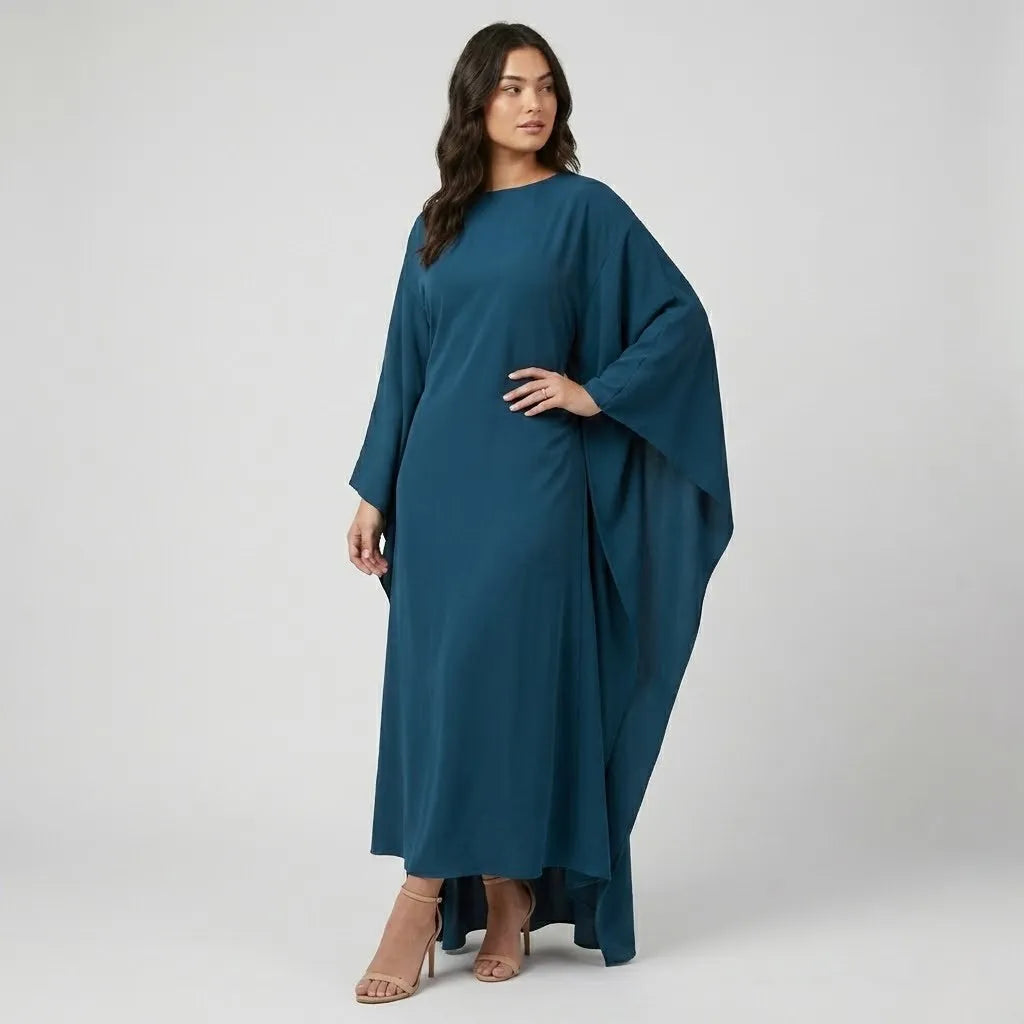 Vestido comprido fluido de linhas minimalistas | Corte direito | Elegância intemporal